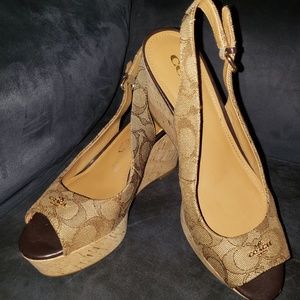 Women's Coach Ferry platform wedges sz 7.5